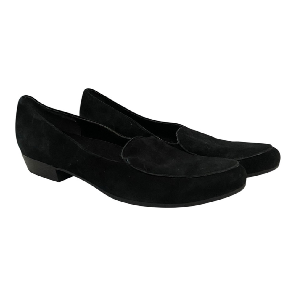 Munro American Mallory Black Suede Loafer Sz 11 ❤️ Water Resistant